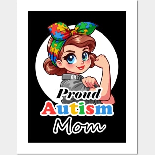 Proud Autism Mom Front & Back Posters and Art